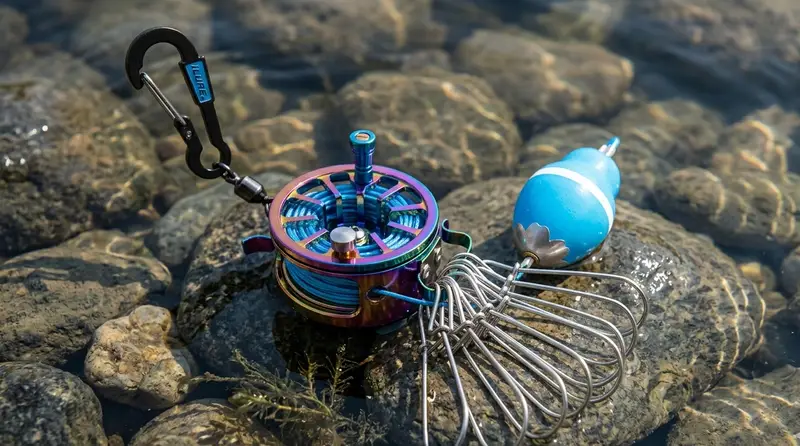 iLure Professional Rainbow Series Live Fish Stringer with Reel & Float System