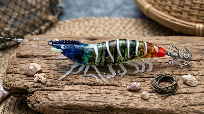 Bouncing Shrimp Luminous Squid Jig with Soft Legs