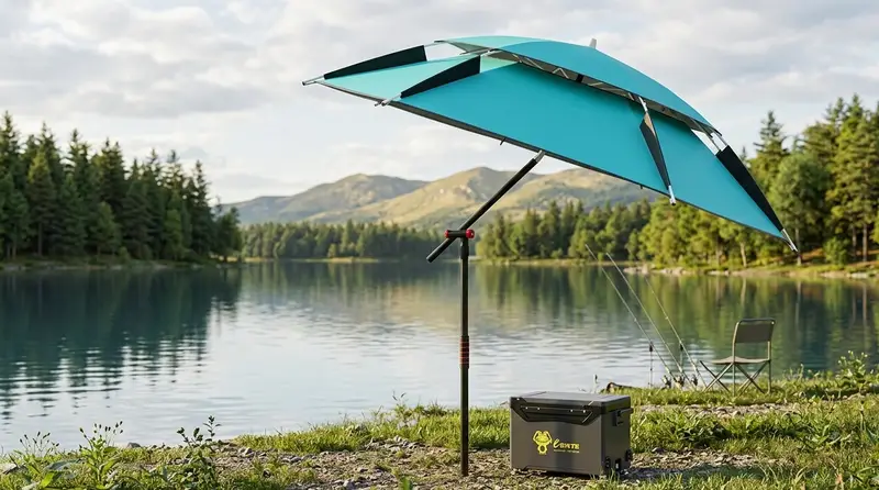 Ultimate 360° Dual-Adjustable Fishing Umbrella - All-Weather Protection